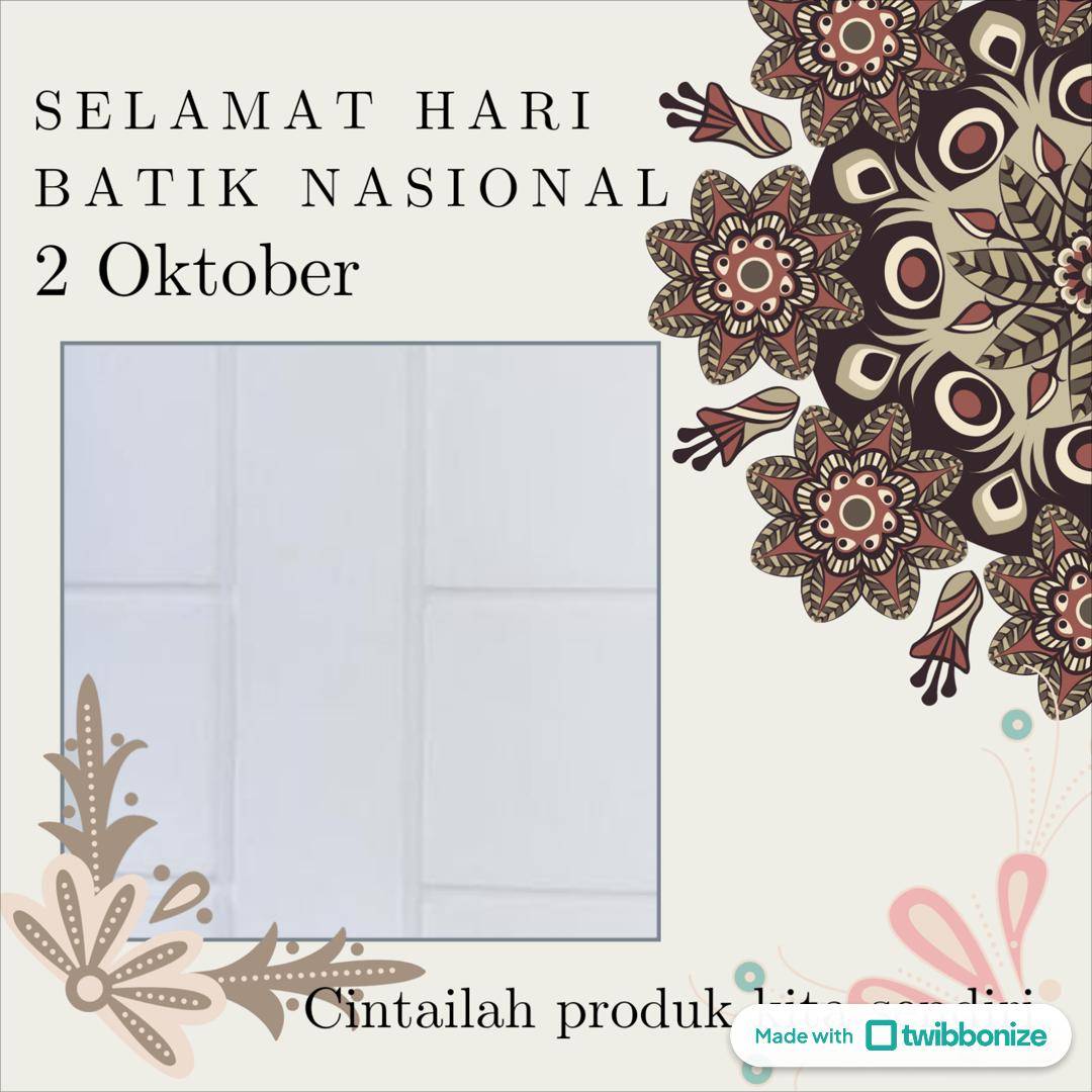 twibbon Hari Batik Nasional (twibbonize.com/Rini Herawati)