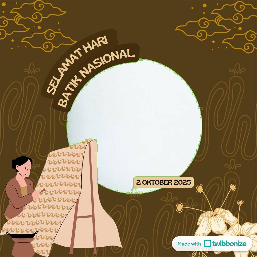 twibbon Hari Batik Nasional (twibbonize.com/Risti Stywt108)