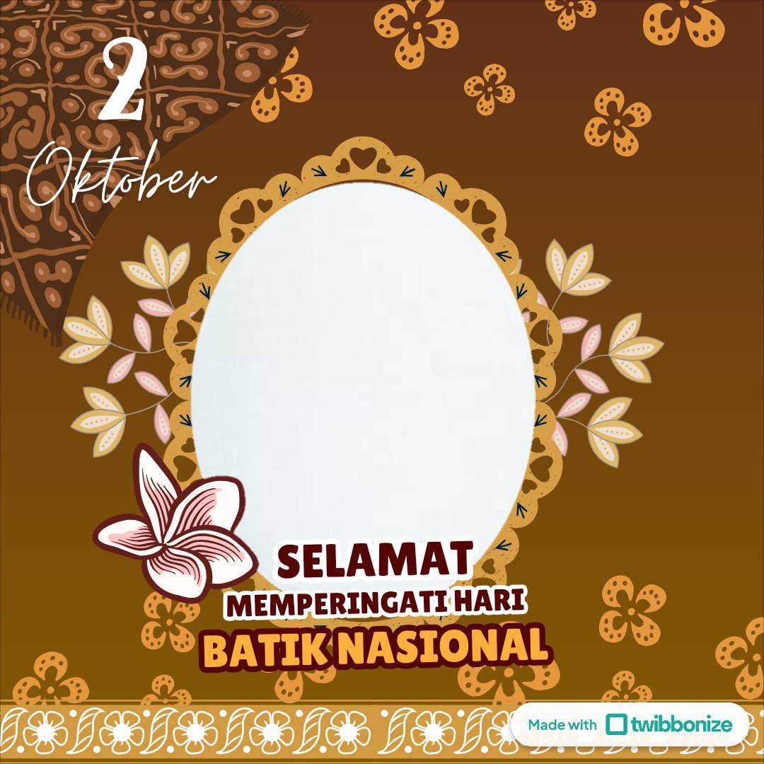 twibbon Hari Batik Nasional (twibbonize.com/tsurayaaqilah)