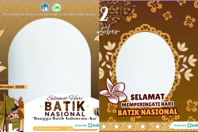 twibbon Hari Batik Nasional (twibbonize.com/Bella Fitriani | tsurayaaqilah)