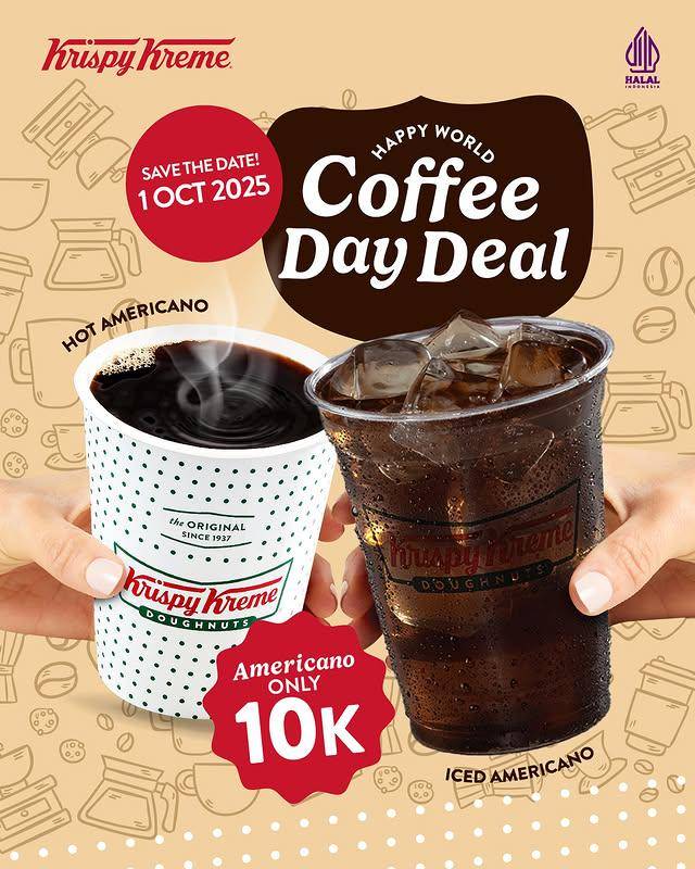 Promo Krispy Kreme dalam rangka Hari Kopi Sedunia