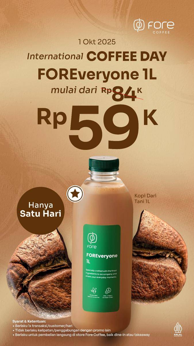 Promo Fore Coffee dalam rangka Hari Kopi Sedunia 