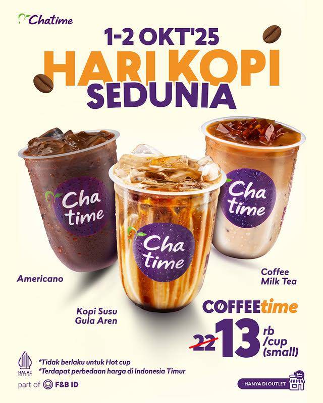 Promo Chatime dalam rangka Hari Kopi Sedunia