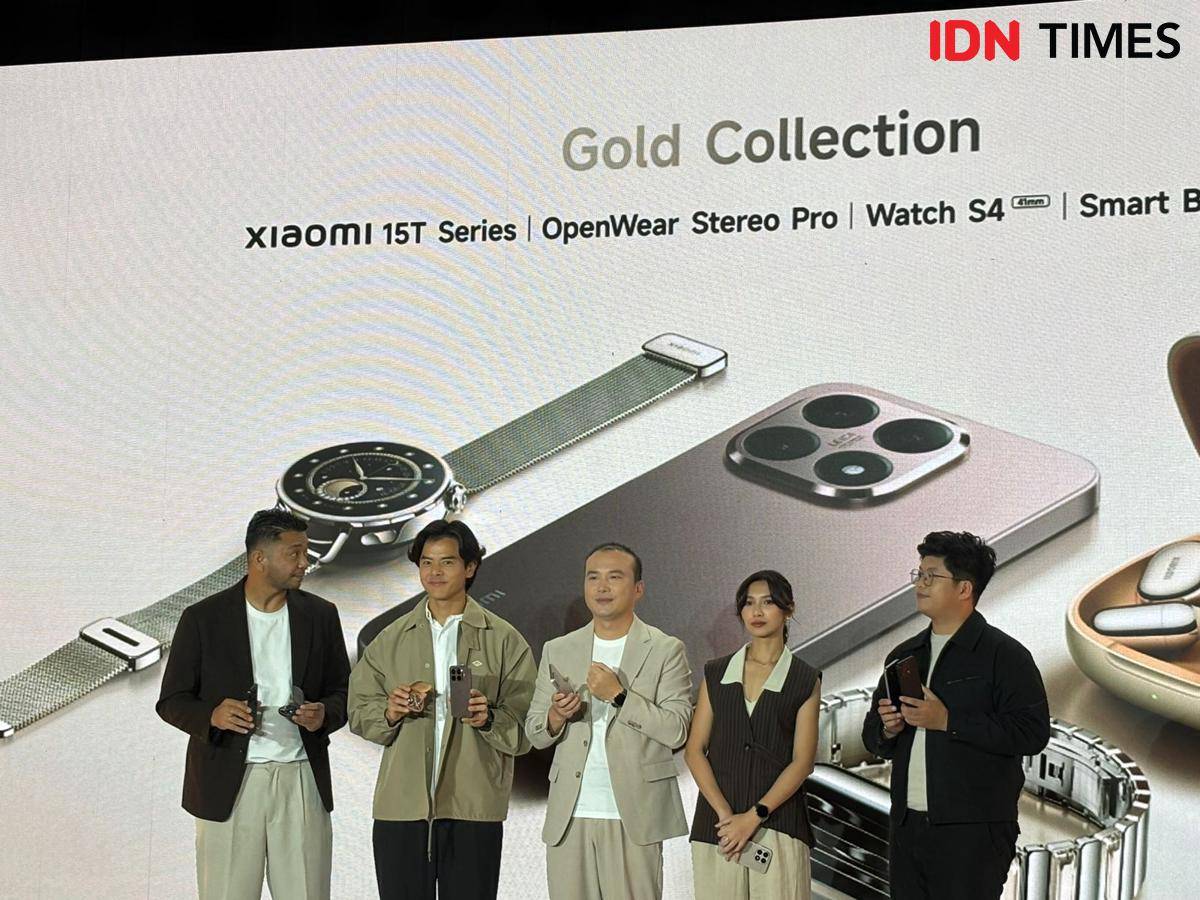 Peluncuran wearables Xiaomi Gold Collection, Selasa (30/9/2025) (IDN Times/Rifki Wuda)