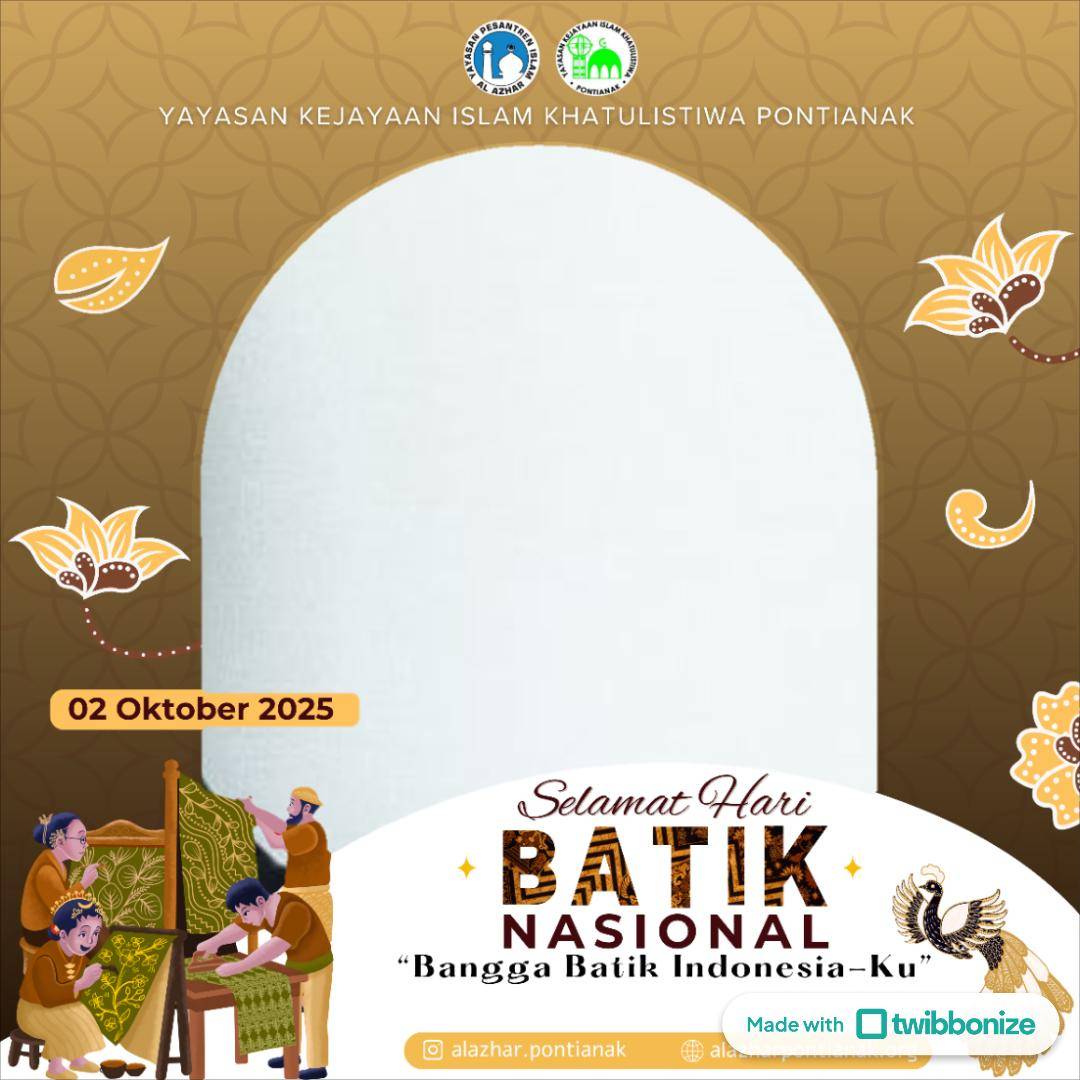 twibbon Hari Batik Nasional (twibbonize.com/Bella Fitriani)