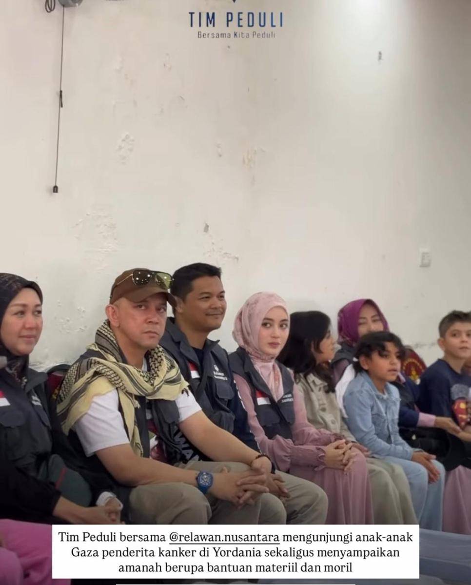 Nabilah Ayu kunjungi anak-anak Gaza penderita kanker di Jordania (instagram.com/tiim_peduli)