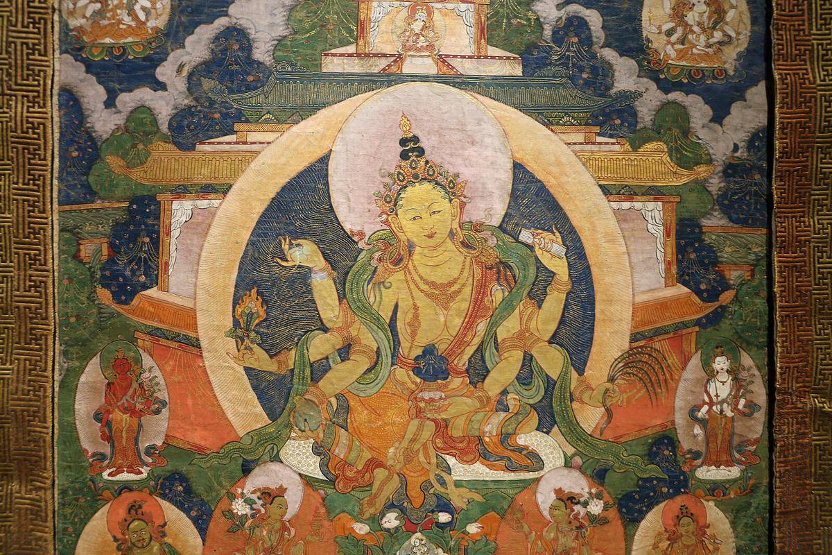 potret lukisan thangka 