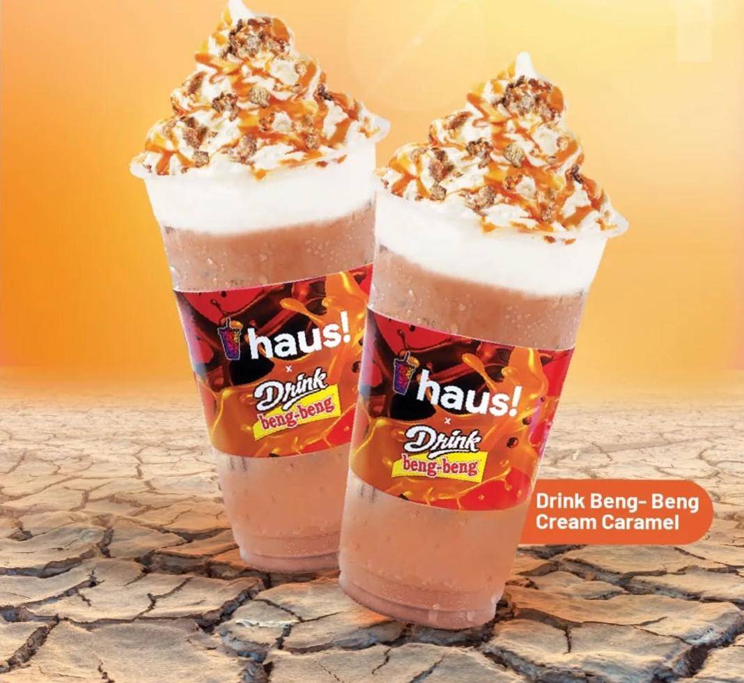 menu drink beng-beng cream caramel dari Haus