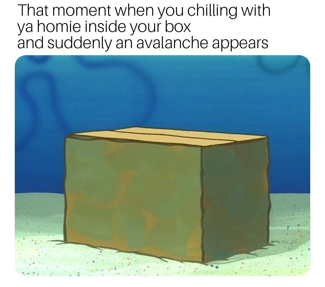 meme SpongeBob tentang kotak