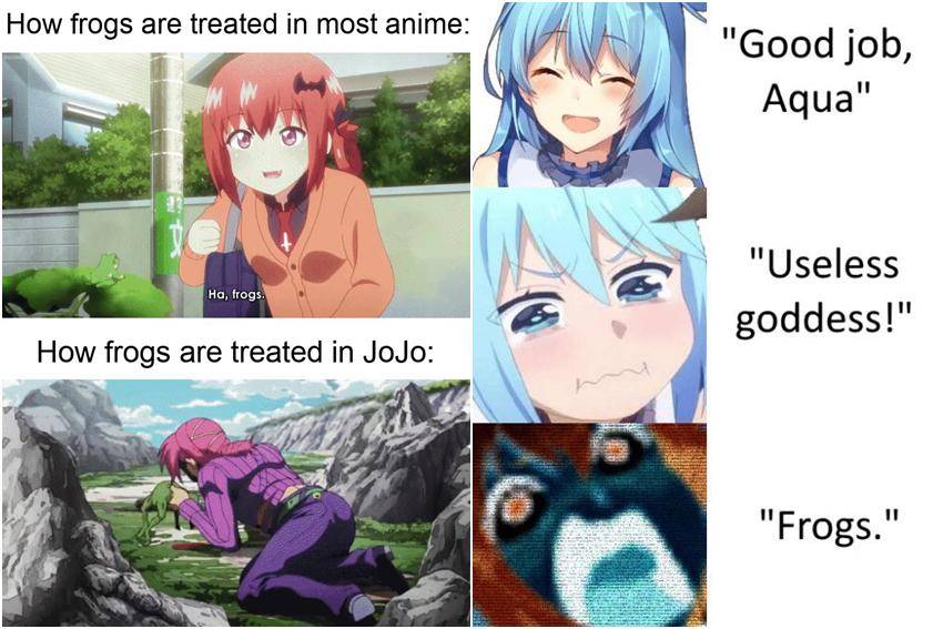 meme anime tentang katak 