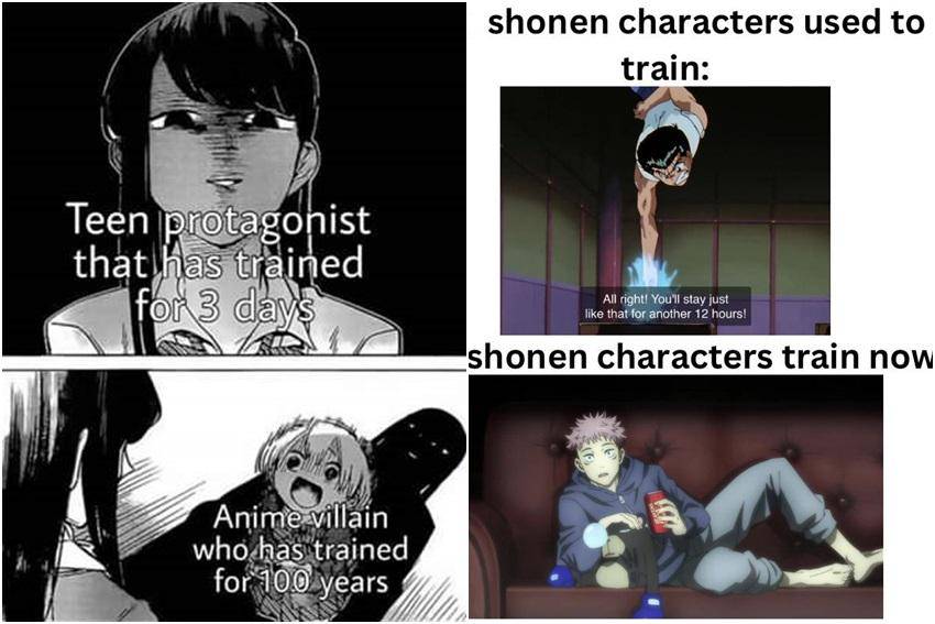 meme anime tentang latihan 