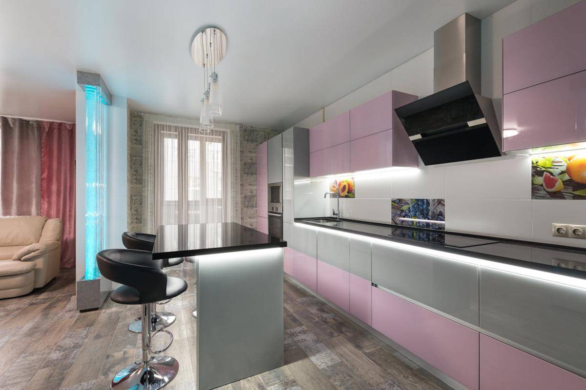ilustrasi dapur minimalis modern 