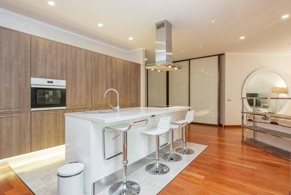 ilustrasi dapur minimalis modern 