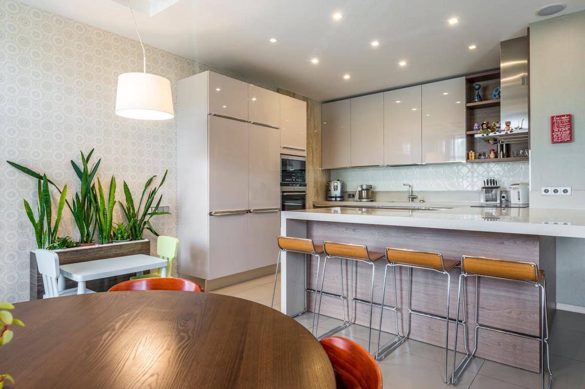 ilustrasi dapur minimalis modern 