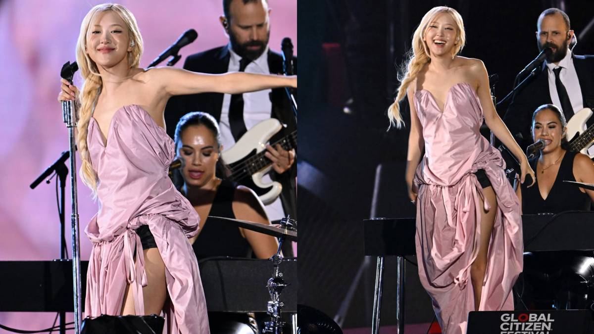 Penampilan Rosé BLACKPINK di Global Citizen Festival 2025.