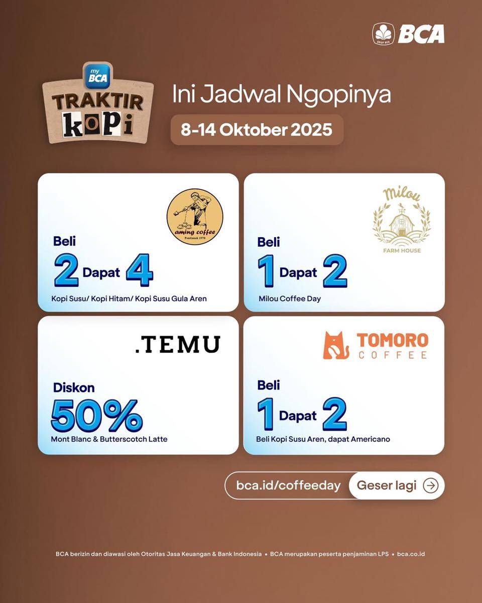 Potret promo Traktir Kopi myBCA