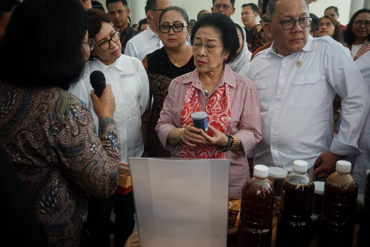 Megawati Soekarnoputri di UGM, Sleman, DIY, Rabu (1/10/2025).