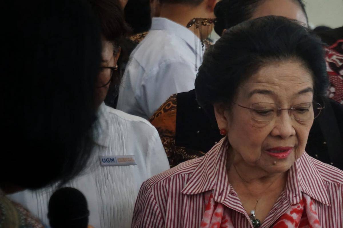 Megawati Soekarnoputri di UGM, Sleman, DIY, Rabu (1/10/2025).