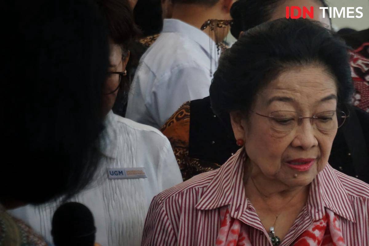 Megawati Soekarnoputri di UGM, Sleman, DIY, Rabu (1/10/2025).