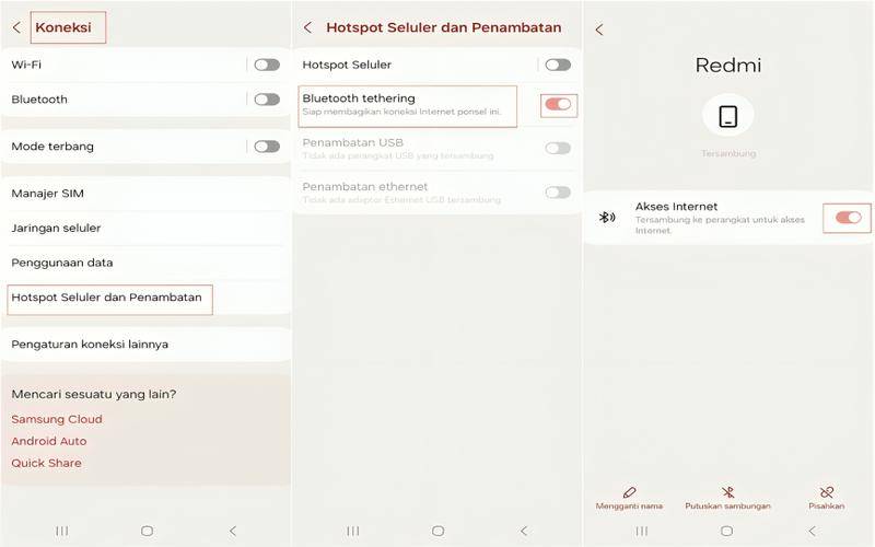 cara menghubungkan hotspot HP ke laptop 