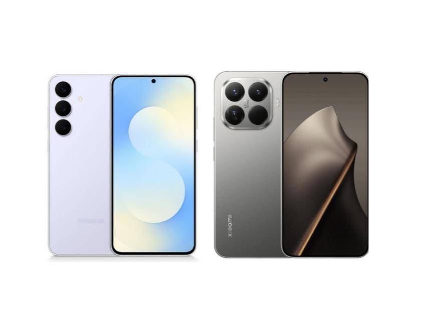 Samsung Galaxy S25 FE (kiri) | Xiaomi 15T Pro (kanan)