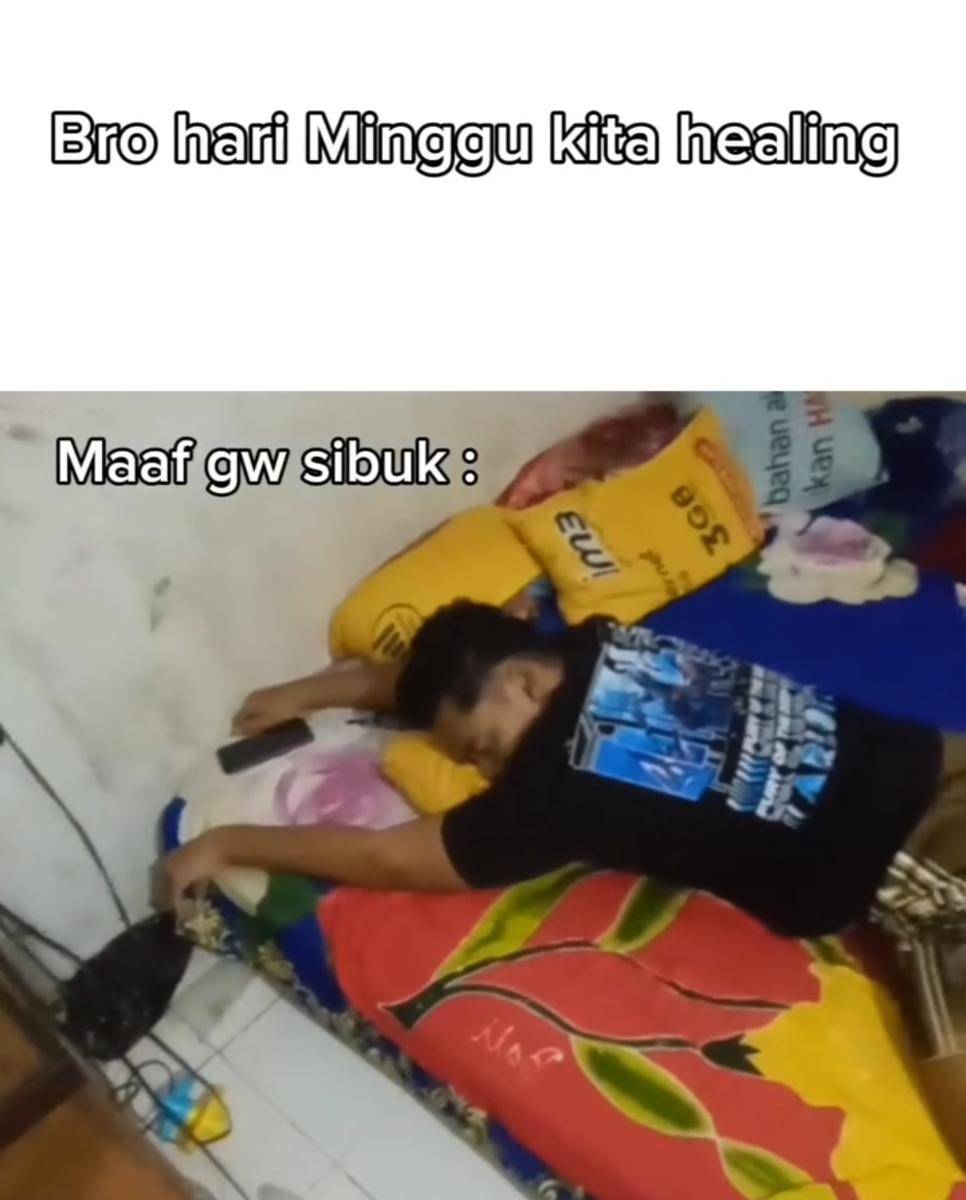 meme kegiatan orang sibuk