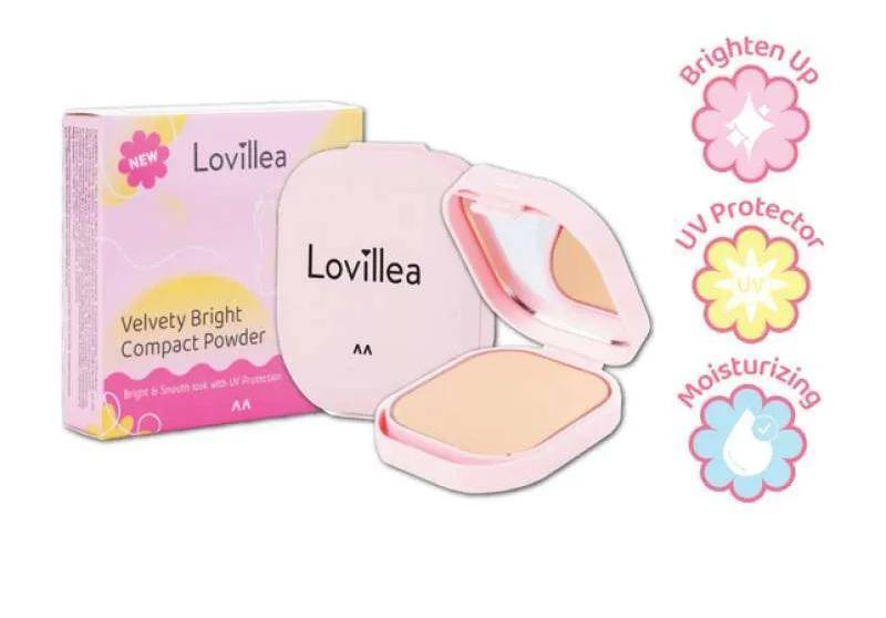LOVILLEA - Velvety Bright Compact Powder (shopee.co.id/Shopee Supermarket)