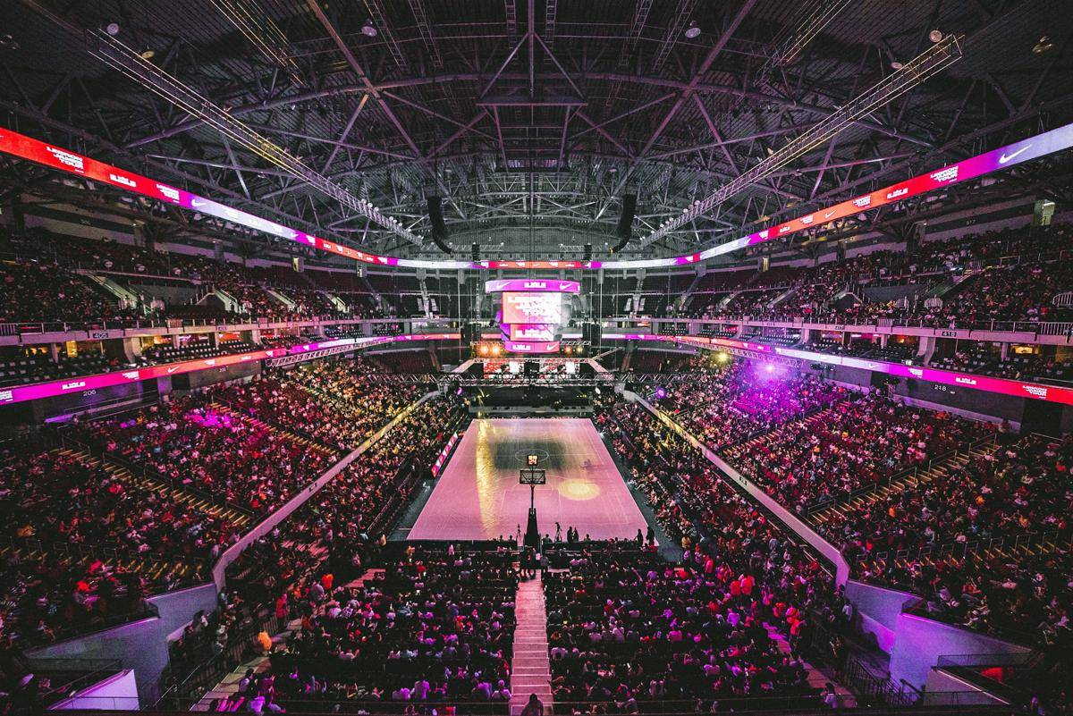 ilustrasi lapangan bola basket di WNBA 