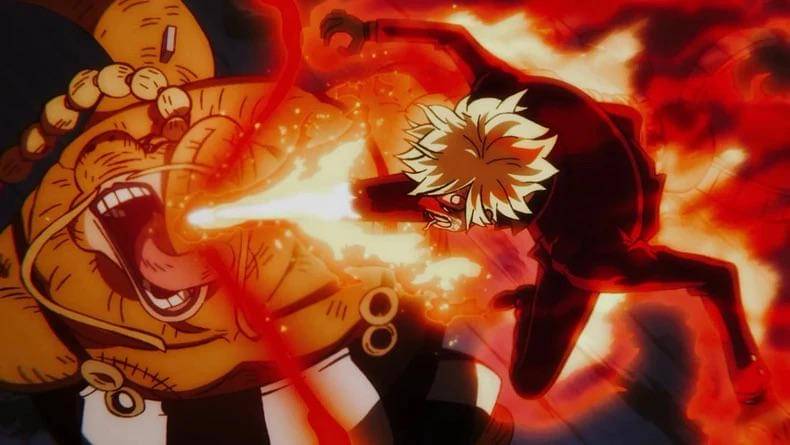 Sanji melawan Queen dan King