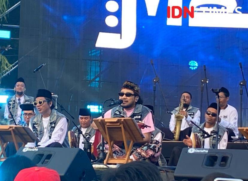 potret Kunto Aji x Yogyakarta Hadroh Clan di Synchronize Festival 2025 hari pertama, Jumat (3/10/2025)