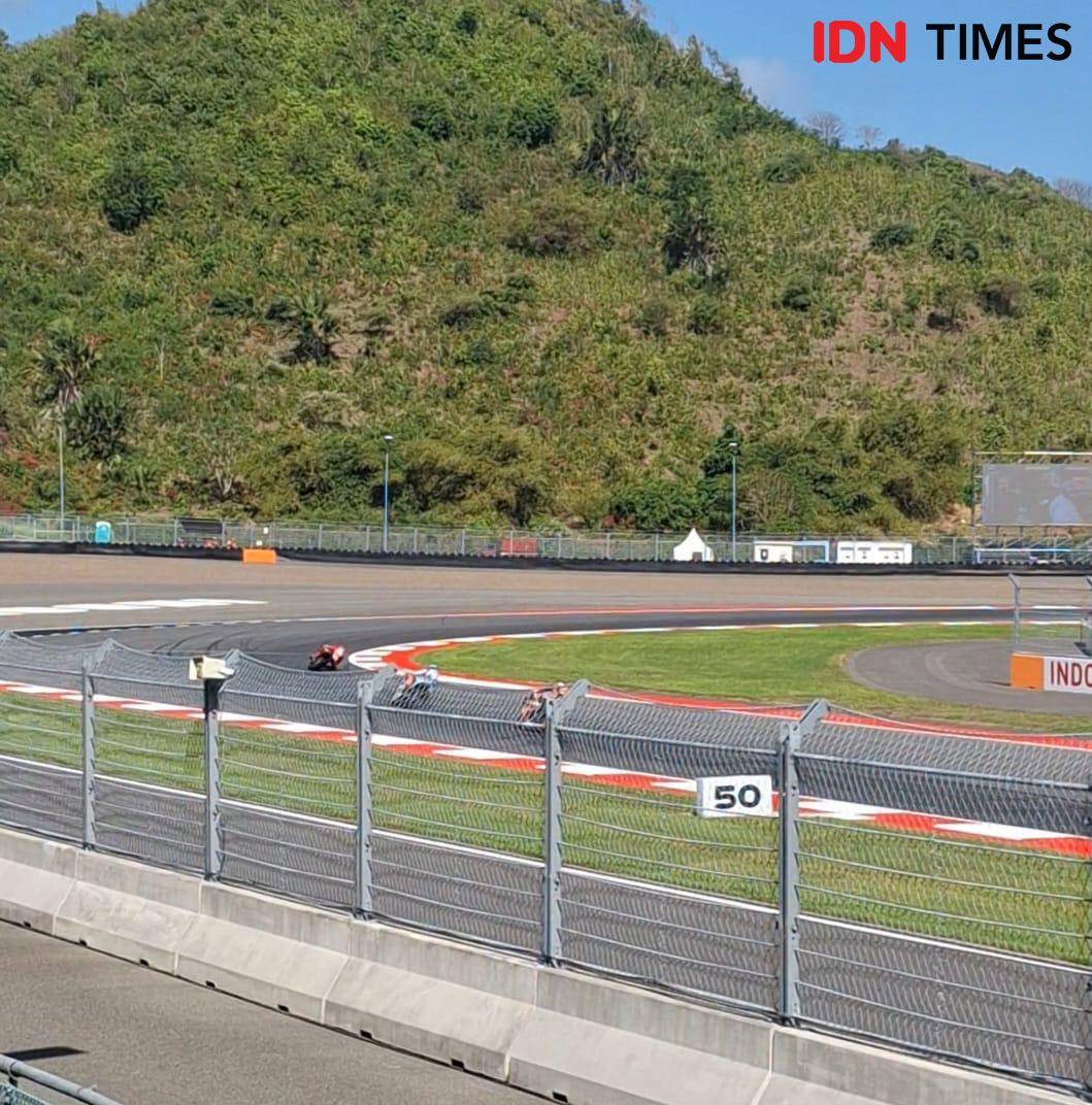 Ilustrasi MotoGP Indonesia di Sirkuit Internasional Pertamina Mandalika. (IDN Times / Satria Permana)