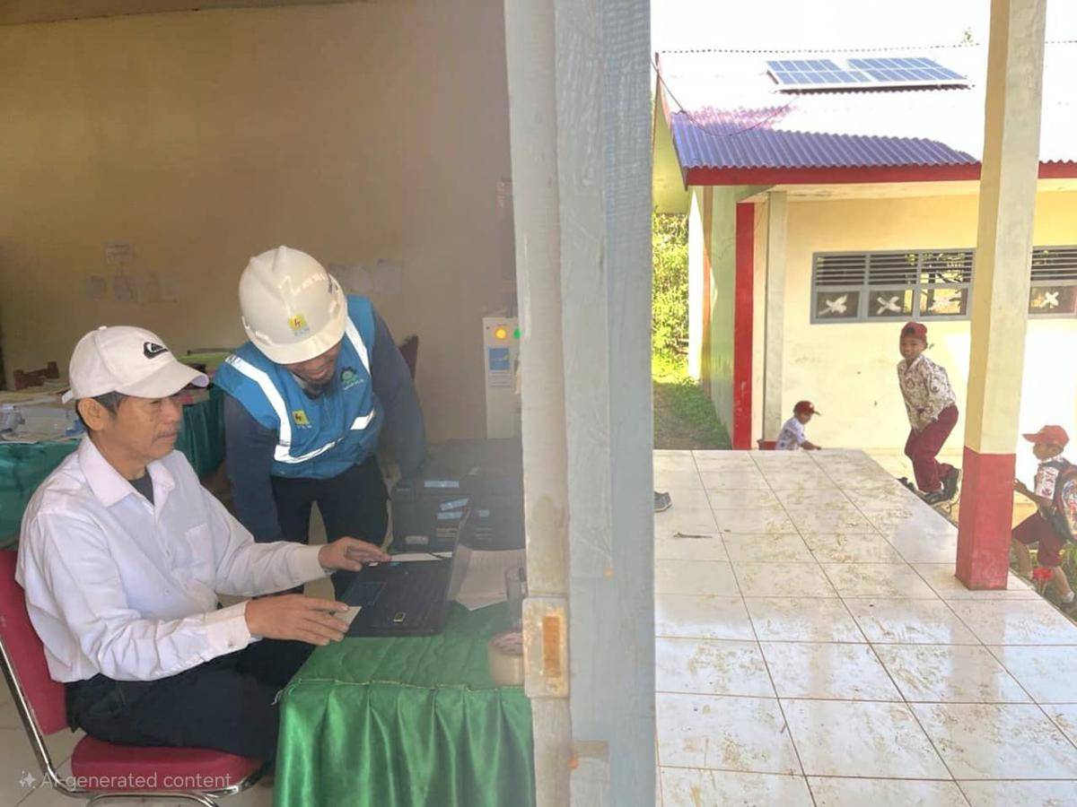 Dengan penyalaan listrik Supersun ini, masyarakat dan anak-anak di sekolah kini bisa menikmati listrik, menggunakan perangkat digital, dan merasakan manfaat teknologi seperti sekolah-sekolah lain di perkotaan. (Dok. Istimewa)