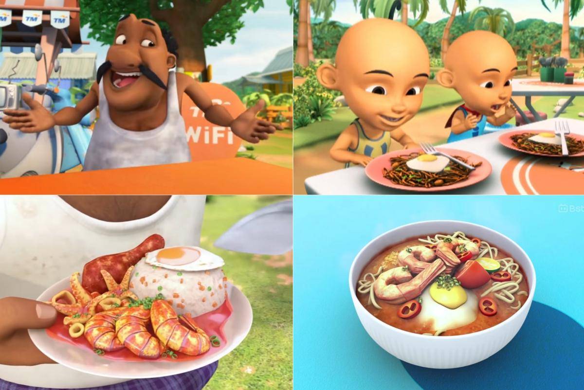 berbagai menu yang dijual di Warung Uncle Muthu (dok. Les' Copaque Production/Upin & Ipin)