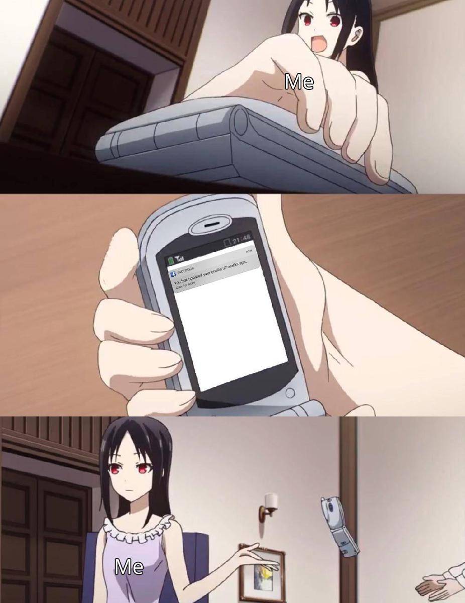meme anime tentang notifikasi 