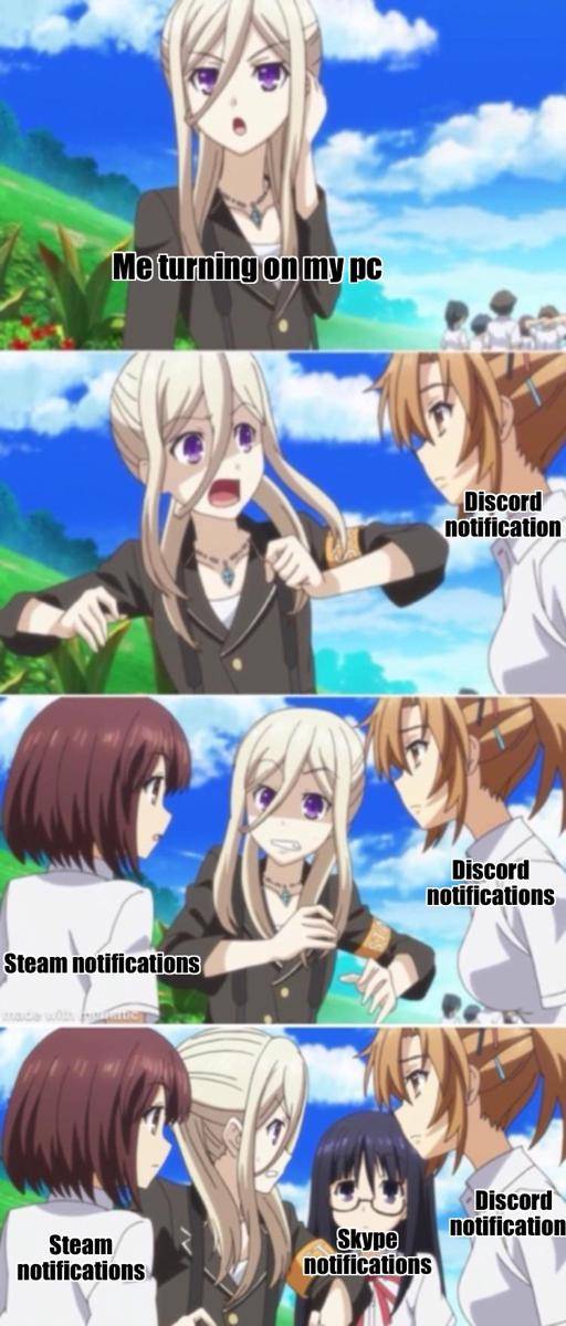 meme anime tentang notifikasi 