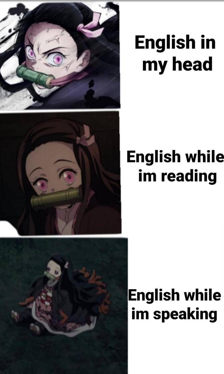 meme anime tentang bahasa Inggris