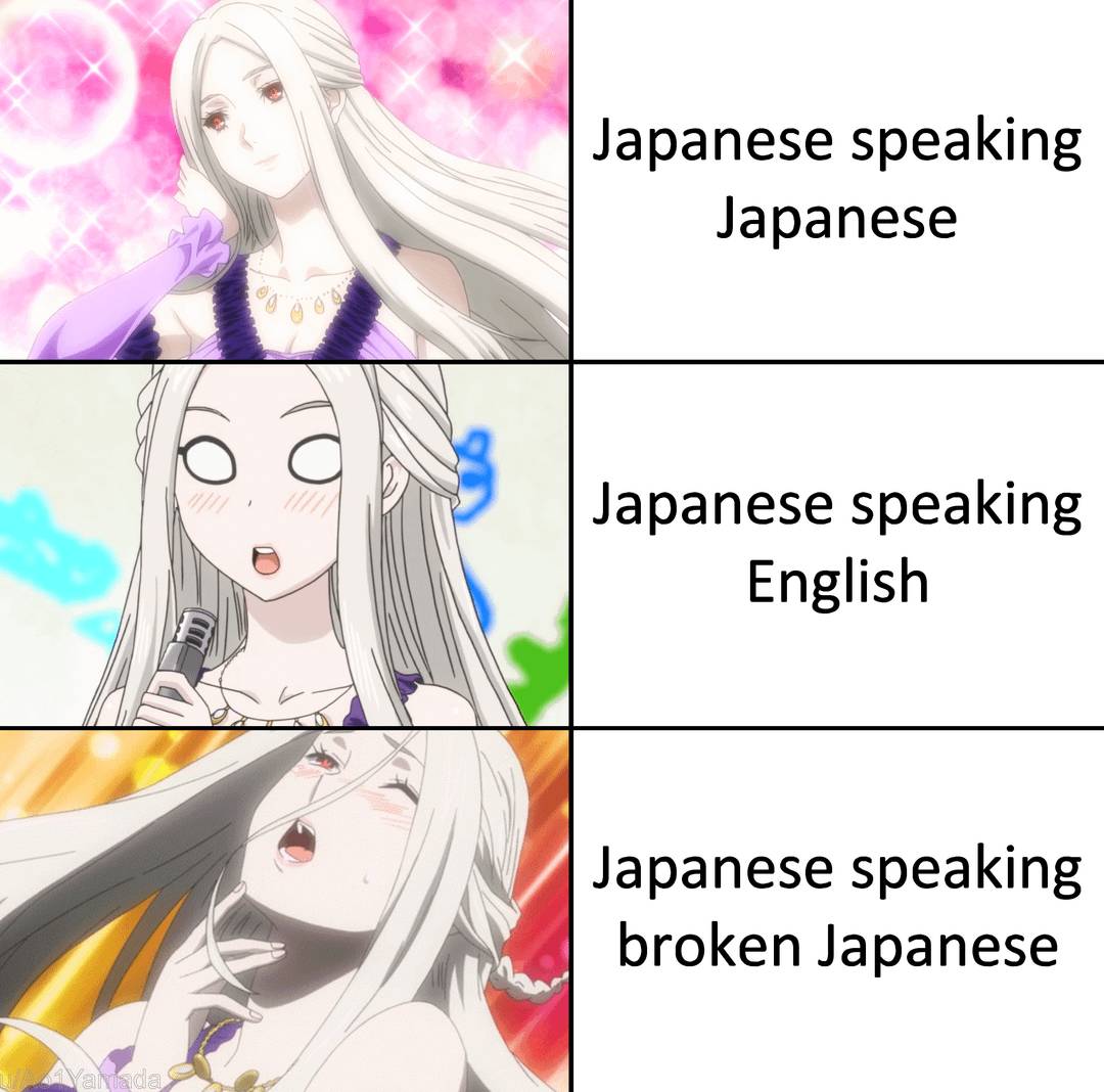 meme anime tentang bahasa Inggris