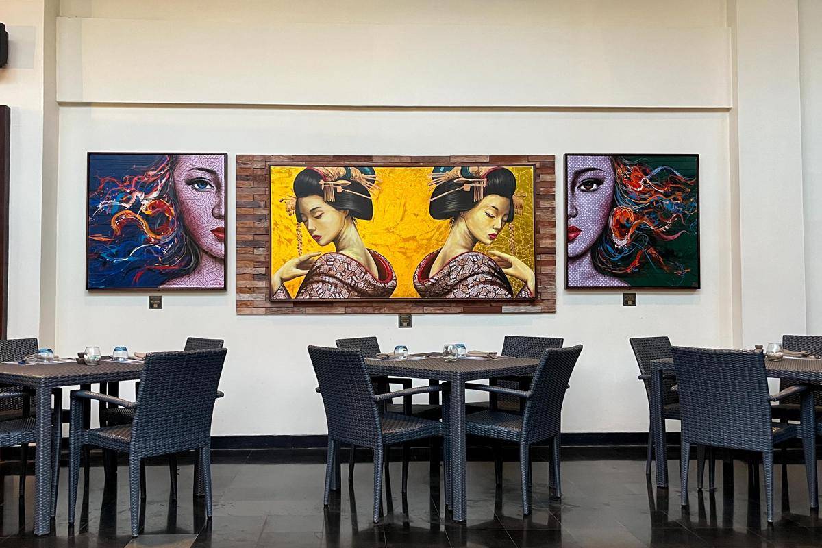 beberapa karya Zulham Damanik di Pullman Bali Legian Beach (dok.pribadi/Natalia Indah)