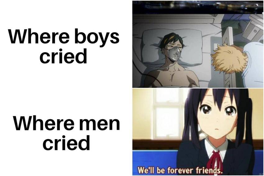 meme karakter anime nangis