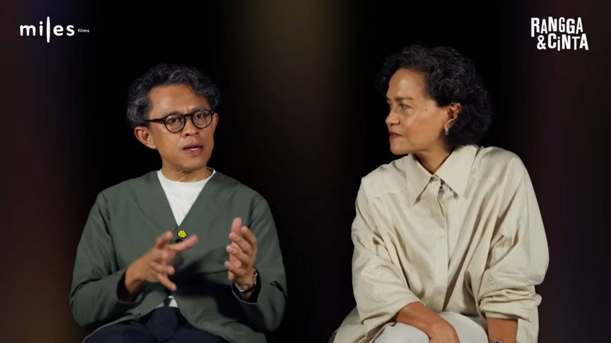 Riri Riza selaku sutradara (kiri) dan Mira Lesmana selaku produser dan co-writer (kanan) Rangga & Cinta.