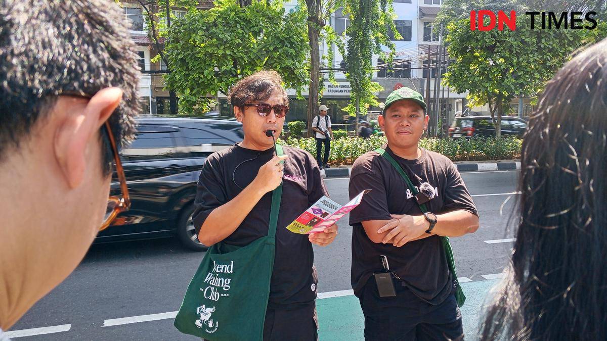 Dimas Ario Adrianto selaku Pemandu Kenal Kota ditemani Spotify pada Sabtu (4/10/2025)