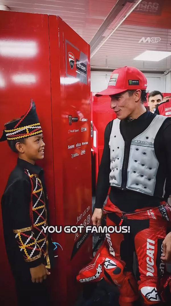 Rayyan pacu jalur ketemu Marc Marquez