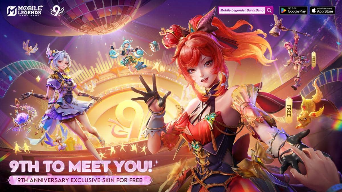 Event anniversary ke-9 MLBB menghadirkan skin bertema idol. (Dok. Moonton)