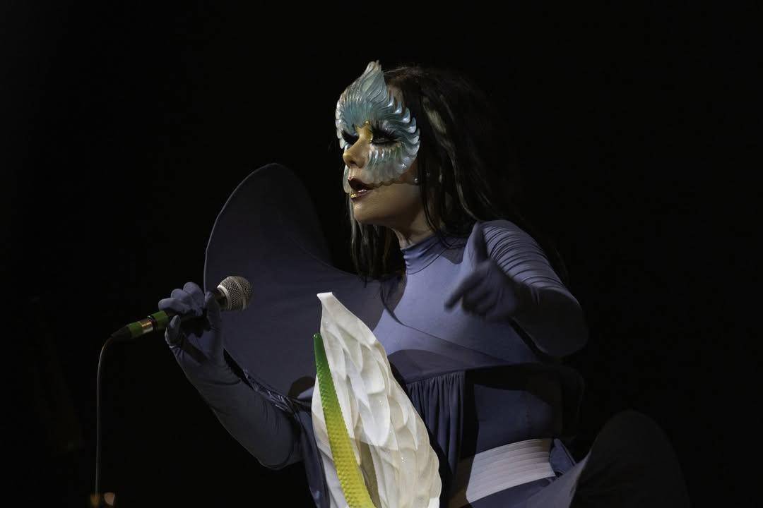 potret Björk saat konser di Paris 