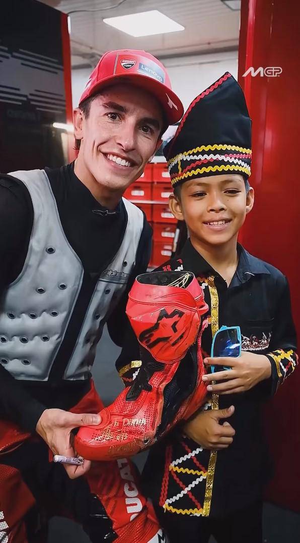 Rayyan pacu jalur ketemu Marc Marquez