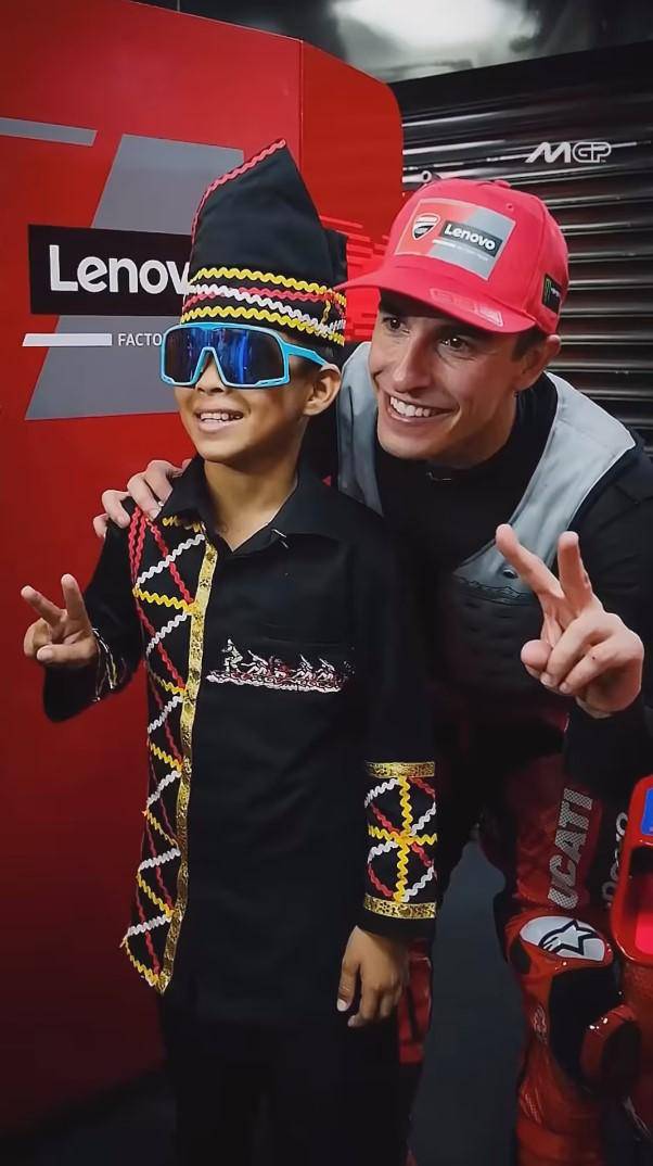 Rayyan pacu jalur ketemu Marc Marquez