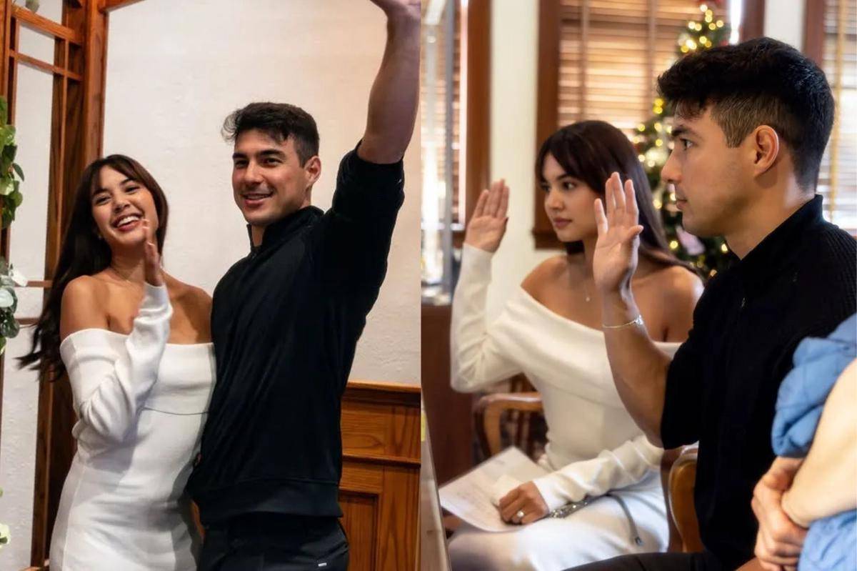 pernikahan Aurelie Moeremans dan Tyler Bigenho