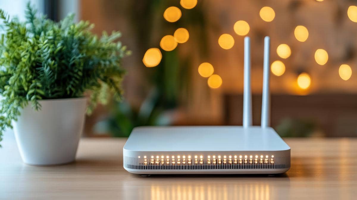 Ilustrasi router wifi modern