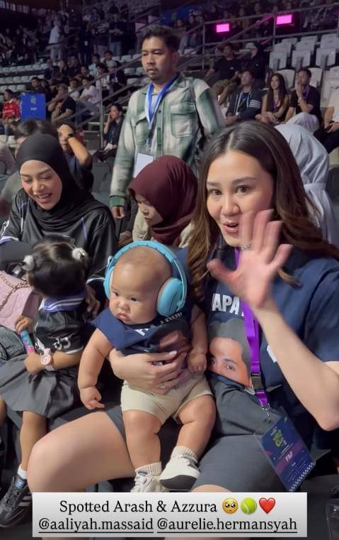 Aurel dan Aaliyah Dukung Atta-Thariq di Padel Clash (Instagram.com/aurelie.hermansyah)