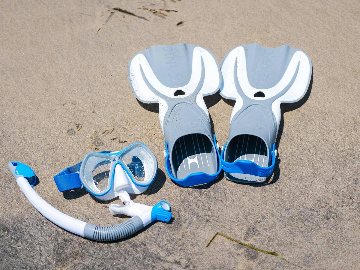 ilustrasi peralatan snorkeling